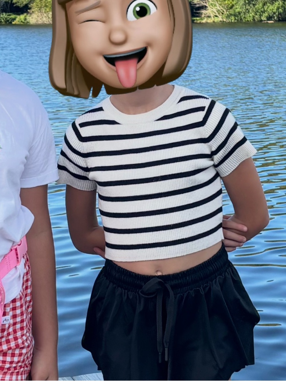 Zara Knit Cropped Tee for Girls